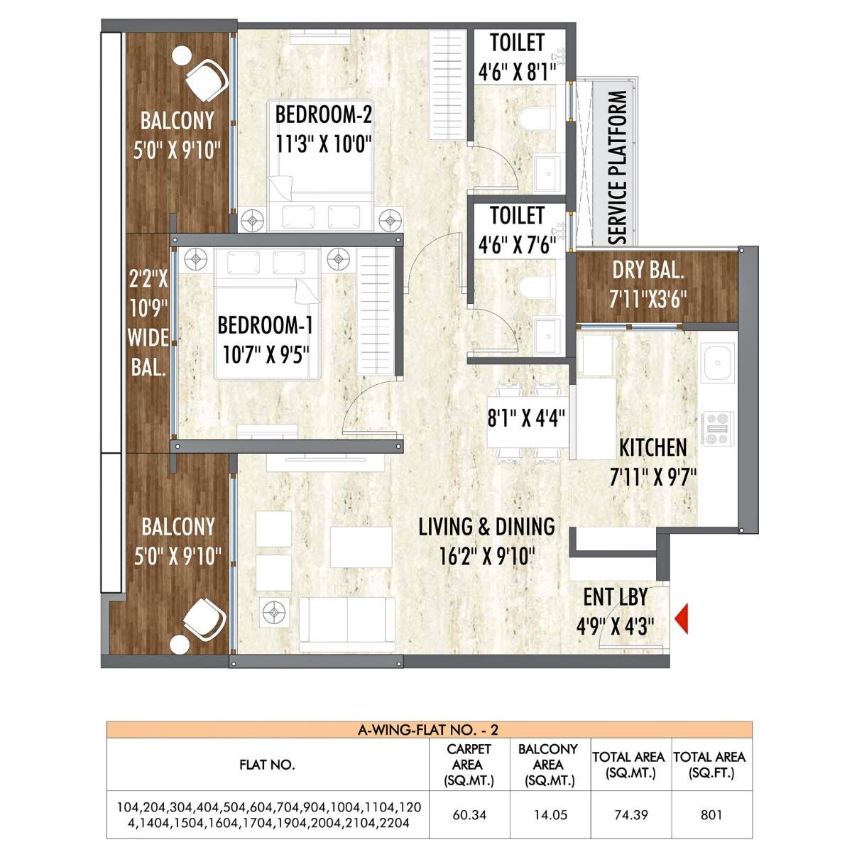 Rahul-Aston-Floor-Plan-Wing-A-801-Sqft